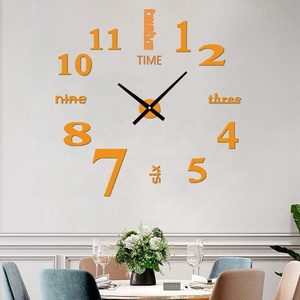 Frameless 2022 Latest Contemporary Clear Acrylic Quartz Needle Wall <strong>Clock</strong> <strong>DIY</strong> 3D for Living Room Bedroom - Product Image 1
