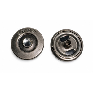 Boutons à pression en alliage de zinc de 12 mm avec logo personnalisé, placage et décoration en strass personnalisée pour jeans - Product Image 2