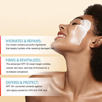 Crème réparatrice SPF 30 à la mucine d'escargot et aux minéraux de la mer Morte, crème liftante et hydratante en profondeur pour le visage et le cou, anti-âge, lissante