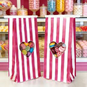 Bolsas de Regalo Personalizadas con Logotipo, Color Rosa, para Fiestas Infantiles, Bolsas de Papel Resistentes a la Grasa, Materiales Reciclados, Cierre Metálico - Product Image 1