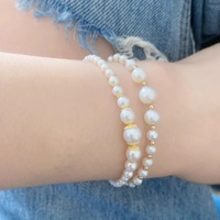 Perles d'eau douce naturelles Akoya de 5-6 6-7 7-8 mm, presque rondes, perles en vrac semi-finies, perles à haute brillance, vente en gros de perles