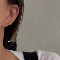 Ensemble de boucles d'oreilles clous miniatures arc-en-ciel en argent 925, plaqué or, zircon, bijoux d'amitié pour femmes et filles