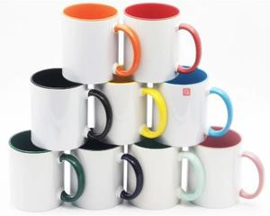 Logo tùy chỉnh 11oz gốm thăng hoa khoảng trống cốc cà phê cốc trà Cốc gốm uống cup với đầy màu sắc xử lý - Product Image 1