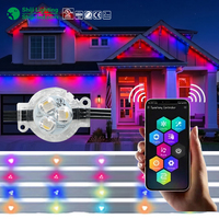 Lumière LED Pixel RGBW adressable 30 mm UCS2904 DC12V 24V 48V IP68 étanche avec lentille transparente pour extérieur, contrôlée par WIFI, pour Noël et les fêtes