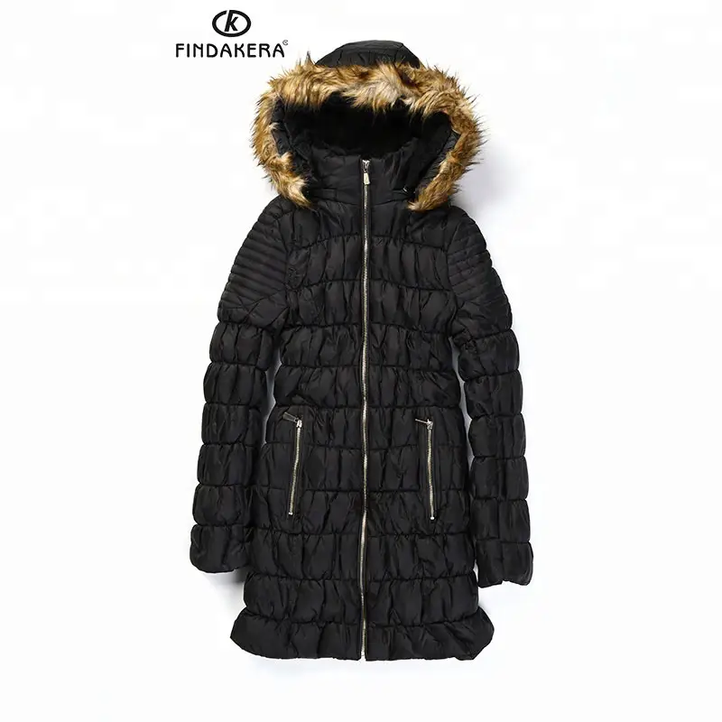 Long Style Women's Down Coats Parka Canada Coat Women Bomber Black Women's Coats Streetwear Clothing Manufacturers Custom Fur