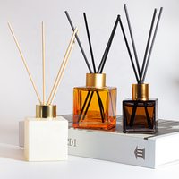 Bouteille de diffuseur de roseau en verre vide de luxe 60ml 100ml avec bouchon à vis Bouteille de diffuseur d'arôme de luxe de haute qualité