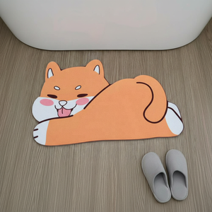 Alfombrilla de Baño de Tierra de Diatomeas con Forma Irregular, Diseño de Dibujos Animados, Súper Absorbente, de Secado Rápido, Antideslizante, para Entrada - Product Image 6