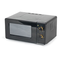 Oven Microwave Digital 600W 15 Liter Bahan Stainless Steel, Peralatan Rumah Tangga Elektrik untuk Meja Dapur, 5 Pengaturan Daya untuk RV