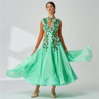 Robe de bal Standard moderne pour femmes, en soie perlée, robe de danse latine, de compétition, nouvelle collection, B-2015