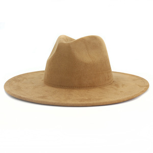 Sombreros Fedora de Gamuza para Mujer, Sombreros de Playa de Ala Ancha, Sombrero Panamá de Fieltro, Sombrero Vaquero Moldeable para <span class=keywords><strong>Vaqueras</strong></span> - Product Image 3