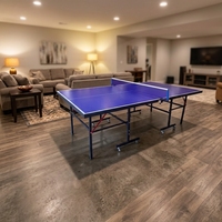 Table de tennis de table professionnelle ST pour intérieur, taille standard internationale, table de ping-pong pliable et mobile pour la maison et la salle de jeux