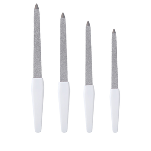 Lima de Uñas Profesional de Acero de Doble Cara Más Económica con Mango de Plástico Blanco - Product Image 2