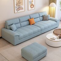 Ensemble de canapé en forme de L en lin minimaliste moderne, amovible et lavable, pour petit appartement/hôtel, salon, canapé en tissu de style crème