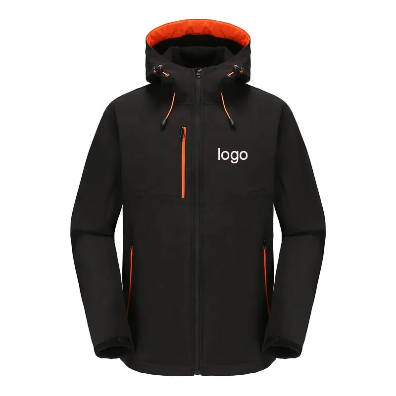 Wholesale custom logos mens work wear winter soft shell waterproof polar fleece softshell jacket