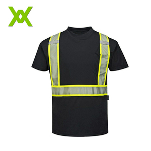 Camiseta <span class=keywords><strong>de</strong></span> Trabajo <span class=keywords><strong>de</strong></span> Alta Visibilidad Personalizable, Color Amarillo Fluorescente, para Hombre, <span class=keywords><strong>de</strong></span> Poliéster, Manga Corta, con Bolsillo - Product Image 2