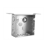 Ailes latérales réglables EB5218-07 en acier galvanisé, boîte carrée pour maçonnerie, pointe conique pour le sol, unité de pose en quincunx, ensemble Hangshuo 4 pouces