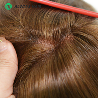 Court châtaigne brun femmes perruque aspect naturel vierge perruques de cheveux humains européens français dentelle avant et Mono Top perruque distributeur