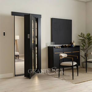 Étagère de rangement murale suspendue en bois de haute qualité avec porte cachée, système de porte Murphy - Product Image 4