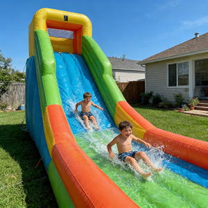 Tobogán Acuático Inflable 3 en 1 para Niños con Arenero y Piscina, Castillo Inflable para Jardín, Juegos de Patio, Diversión con Arena y Agua - Product Image 3