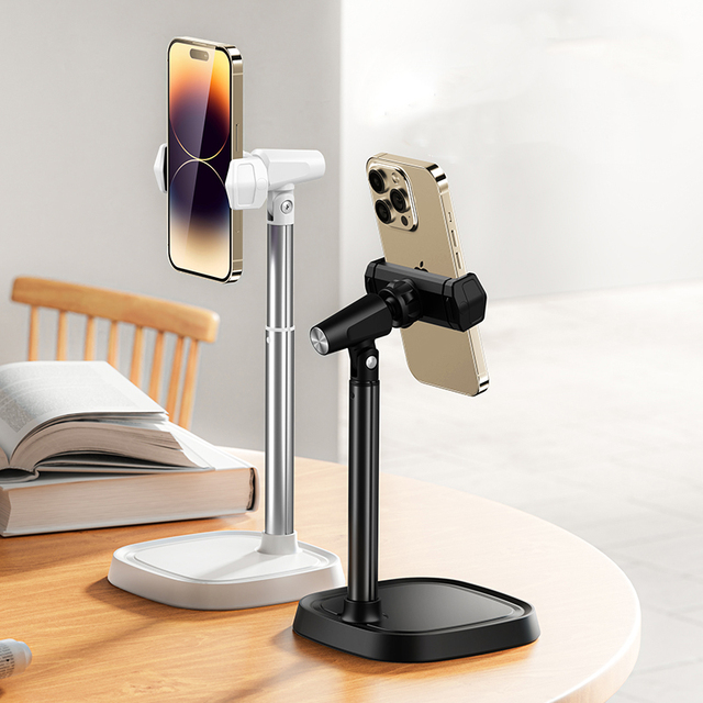 Desk Phone Holder Adjustable Height Angle Universal Waterproof Flexible Phone Stand for Smartphones Stable Desktop Cell Phone