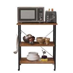 Carrito de comida móvil multifuncional transfronterizo para cocina, carrito de comida de tres niveles para hotel, carrito de té móvil, para sala de estar - Product Image 5