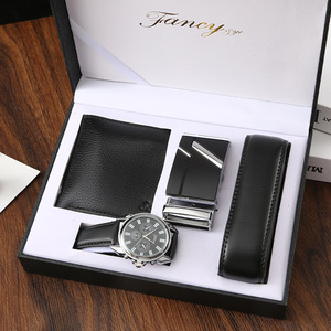 High-end Business Gift Set Model M2836 Waterproof Leather Watch Wallet Belt Light Luxury Father's Day Graduation Party Fashion
