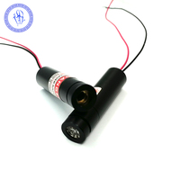 Module de Diode Laser haute précision, ligne de points rouges 18650 nm 100mW, lot de 2 pièces, 3-5v 650nm 12x45mm