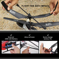 AiJH 2.4G Hélicoptère télécommandé en alliage grand drone métallique avion volant radiocommandé hélicoptère Rc jouet