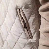 Veste décontractée matelassée d'hiver pour homme LuxeRall, manches raglan, col montant, fermeture éclair, tissu peigné, design réversible sur le devant