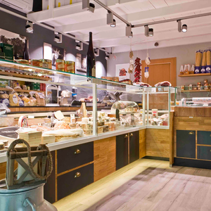 Vitrine de barre en bois massif minimaliste moderne avec éclairage LED-Service d'usine pour les magasins de détail - Product Image 2