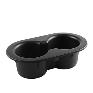 Black Rear Seat Drink Dual Cup Holder With Tape For Dodge Ram