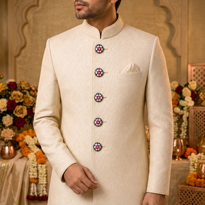 Boutons de luxe personnalisés en laiton, style Jaipur Meenakari, fleur rose, émail bleu, cristal Polki, faits à la main, unisexe, pour homme, anniversaire, mariage - Product Image 6