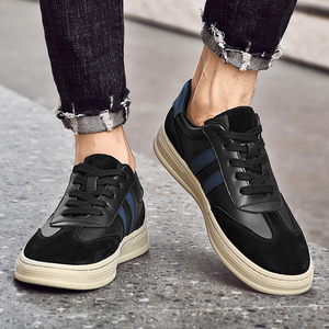 Men's New Large Size Quality Cowhide Mesh <b>Board</b> Shoes European Station Color-<b>matching</b> Contrast White Fashionable Casual Sneakers - Product Image 3