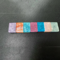 Mahjong en acrylique solide bicolore poli haute brillance, résistant aux rayures, pour le jeu de société quotidien et décontracté à la maison ou dans le salon