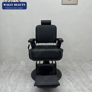 Ghế cắt tóc nam chuyên nghiệp, kiểu dáng cổ điển, màu đen, có đế bơm thủy lực ngả lưng. - Product Image 5