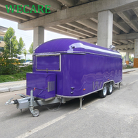 WECARE Remorque de restauration mobile entièrement équipée pour jus, boissons, glaces, tacos, hot-dogs, café et restauration rapide avec cuisine complète