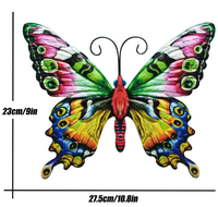 Ensemble de 4 lettres de papillon colorées au design le plus récent, décoration murale, or luxueux, branche de fleur en métal noir 3D, décoration murale