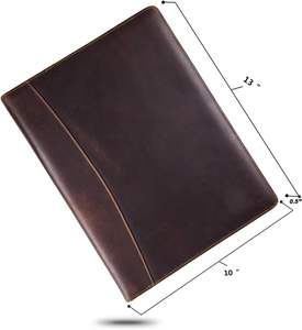 Organizador de cartera de cuero de grano completo A4 personalizado, Cartera de almohadilla legal para currículum de negocios para <span class=keywords><strong>documentos</strong></span> A4/Pad - Product Image 5