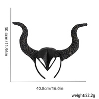 Serre-tête en tissu Maleficent pour déguisement, accessoires de cosplay pour carnaval, festival, fête, pour femmes, filles et adultes