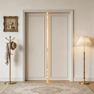 Porta Interna Moderna in Pino Italiano con Pannello in Melamina, Trattamento Antiumidità per Casa, Cucina, Villa, Appartamento, Camera da Letto, Ingresso - Product Image 3