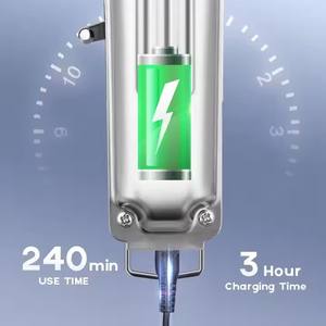 Suttik 518 professionnel sans fil électrique <span class=keywords><strong>coupe</strong></span> <span class=keywords><strong>de</strong></span> cheveux Salon tondeuse pour hommes maison cheveux pour tondeuse USB Source d'alimentation anglais Instructi - Product Image 2