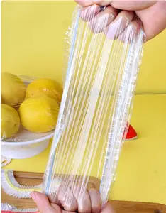 Food Grade Fresh Keeping Disposable LDPE Plastic Wrap Elastic Bowl Cover Custom Food Cover for Refrigerator