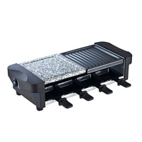 Grill électrique réglable 1200W, plaque en aluminium avec surface antiadhésive PTFE, raclette, teppanyaki, cuisson haute efficacité, 220-240V, garantie 1 an