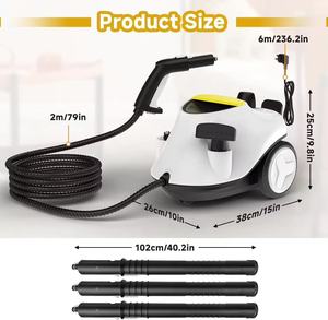Limpiadora a Vapor de Alta Presión con Cepillo Giratorio de 360°, Calentamiento Rápido en 8 Minutos, Vaporizador con Recipiente para Pisos de Madera, Alfombras y Juntas - Product Image 4