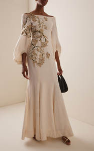 2026 Летнее Длинное платье без бретелек, новое французское элегантное удобное дышащее льняное однотонное платье с вышивкой для повседневной вечеринки - Product Image 2