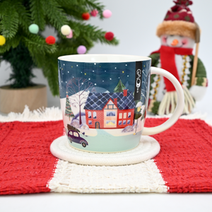 Tasses à café en céramique de boule à neige de haute qualité en gros d'usine belle tasse de Noël avec la conception de boule à neige - Product Image 5