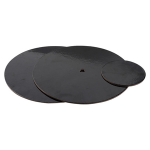 Các tông hình chữ nhật Bánh Cơ sở 3inch màu đen acrylic nhựa mini bánh Hội Đồng Quản Trị - Product Image 3