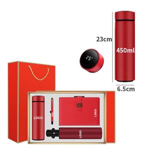 Coffret Cadeau Bouteille Thermos – Tasse Isotherme Intelligente et Parapluie – Ensemble Cadeau d'Entreprise pour Noël - Product Image 1