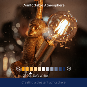 Lámpara de filamento LED global regulable 120V 4W 500 lúmenes G16.5 E26 Bombilla de vidrio Iluminación interior Compatible con varios accesorios - Product Image 5