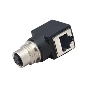Surperb Performance Professional Manufacturer M12 Male/Female To Rj45 Adapter Waterproof IP68 4 8 Pins M12 Circular Connectors